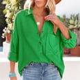 thumbnail image 4 of Clothing 2025 Super Soft Wrinkle Free Button Down Shirts for Women Formal Work Dress Blouses Tops Womens Button Down Shirts Boyfriend Long Sleeve Oversized Blouses Tops, 4 of 6