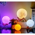 thumbnail image 5 of Moon Lamp, 15cm 3d Printed Full Moon Lamp Moon Night Light With Touch & Remote, 5 of 5