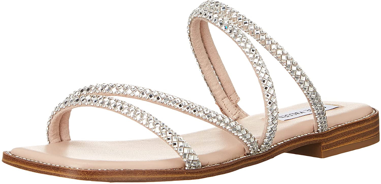 Steve Madden Starie SquareToe Slip On Slide Sandals Rhinestone (8,  RHINESTONE) - Walmart.com