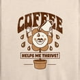thumbnail image 3 of Instant Message - Coffee Helps Me Thrive - Women's Lightweight French Terry Long Sleeve Shirt, 3 of 6
