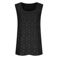 thumbnail image 6 of Womens Eyelet Tank Tops, Sleeveless Shirts for Women Summer Casual Hollow Solid Color Crewneck Dressy Blouses, 6 of 6