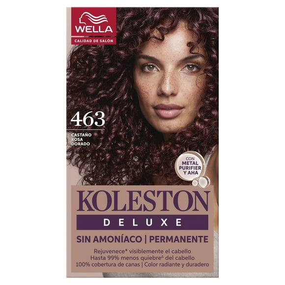 Tinte para cabello Koleston Deluxe Sin Amoníaco Castaño Rosa Dorado 4.63
