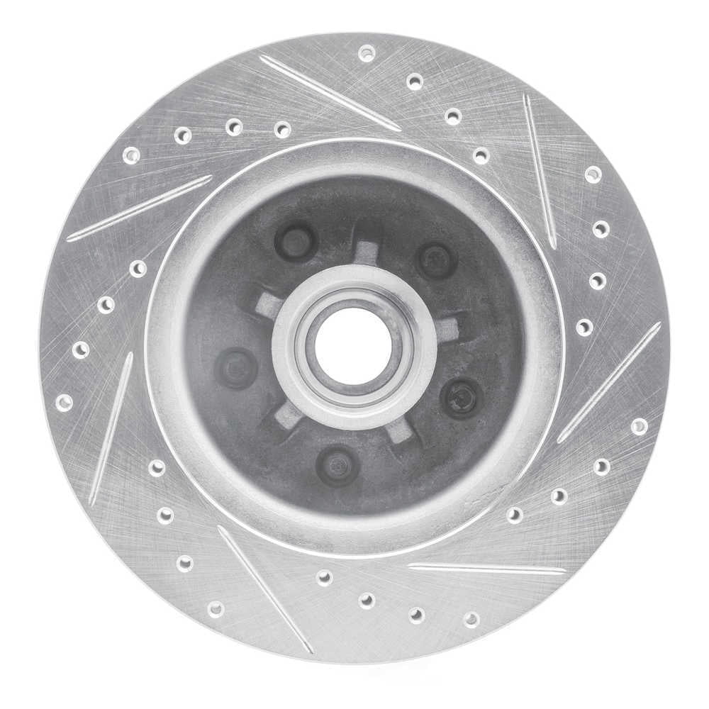 Dynamic Friction Company 631-47056L DFC Brake Rotor - Drilled And Slotted - Silver