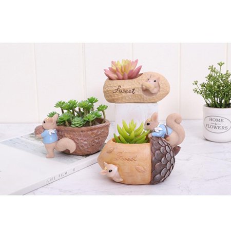 

Cartoon Squirrel Flowerpot Cute Succulent Pots Flower Pot Desktop Decoration