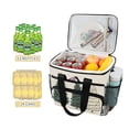 thumbnail image 2 of FORMRS Insulated Cooler Bag 24 Cans Capacity Soft Leakproof Lunch Box with Side Pockets, Hand Drawn Christmas, 2 of 7