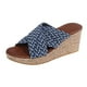 thumbnail image 2 of Calzado informal para mujer, zapatos de playa con plataforma de tacón inclinado de fondo grueso, sandalias Wmkox8yii  sa635, 2 of 9