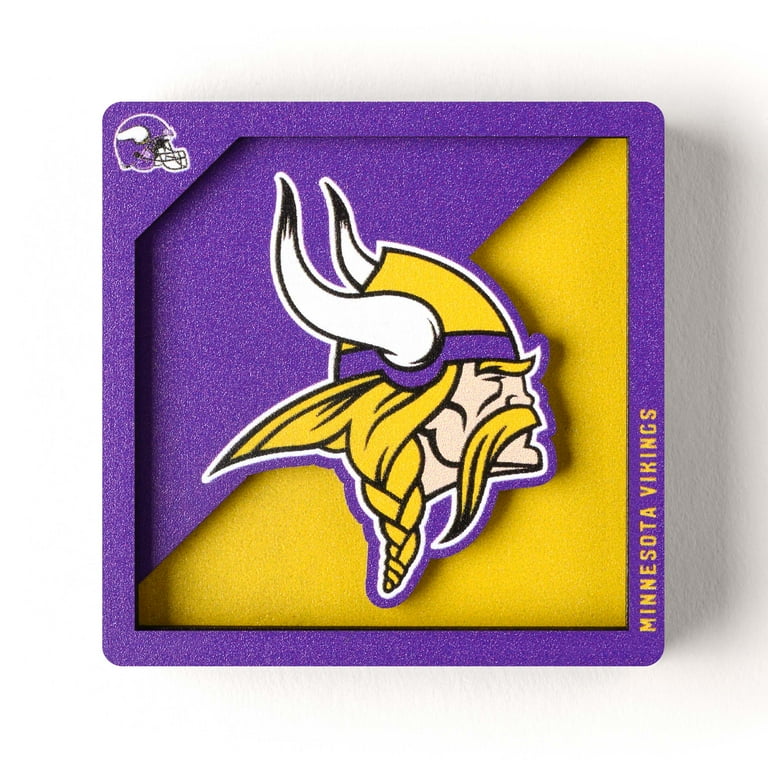 新品！BRIEFING WOMENS WS MINI 3D LOGO NFL Minnesota Vikings 3D Logo Magnet - NFL Team Merchandise