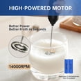 thumbnail image 2 of Dispositivo portátil eléctrico Milk Frother YSSOA con soporte de acero inoxidable, 2 of 7