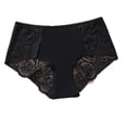 thumbnail image 2 of Avrnliq Womens High Waisted Lace Briefs Black - Tummy Control Seamless Soft Stretch Full Coverage Breathable Underwear for Ladies,Size XL, 2 of 4