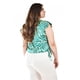thumbnail image 3 of Blusa estampado zebra Roman Fashion/ Tallas Extras, 4048 (Verde) multicolor 42, 3 of 6