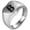 Silver B, variant on Men's and Women's Stainless Steel 12MM Simple Heart Engraving Of 26 English Letters Ring Silver R Size 8
