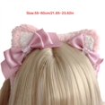 thumbnail image 2 of Cute Animals Bowknots Durable Hair Hoop Women Kitten Ear Shape Makeup Shower Headband for Washing Face Hair Accessories Brown chocolate cat, 2 of 4