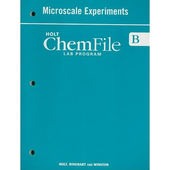 Pre-Owned Holt Modern Chemistry: Workbook, Student Edition Microscale Experiments (Paperback) 0030367999 9780030367991