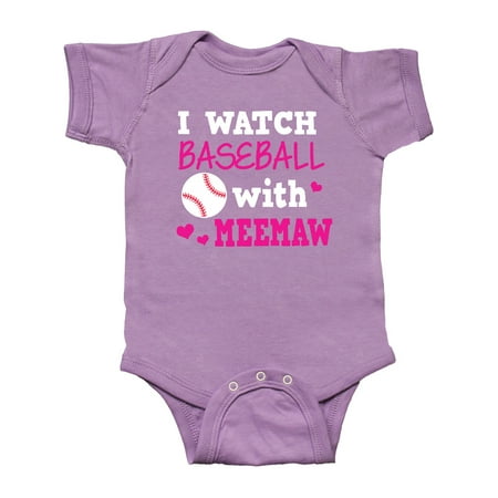 

Inktastic I Watch Baseball with My Meemaw Gift Baby Boy or Baby Girl Bodysuit