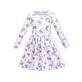 thumbnail image 1 of Girls Dress Tee Shirt Butterfly Ribbon Bow Tie Multicolor Long Sleeve 4 Years, 1 of 6