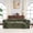 Green, variant on Christopher Knight Home 87.75" Modern Chenille 3-Seater Sofa with Curved Back, Round Arms, Caramel