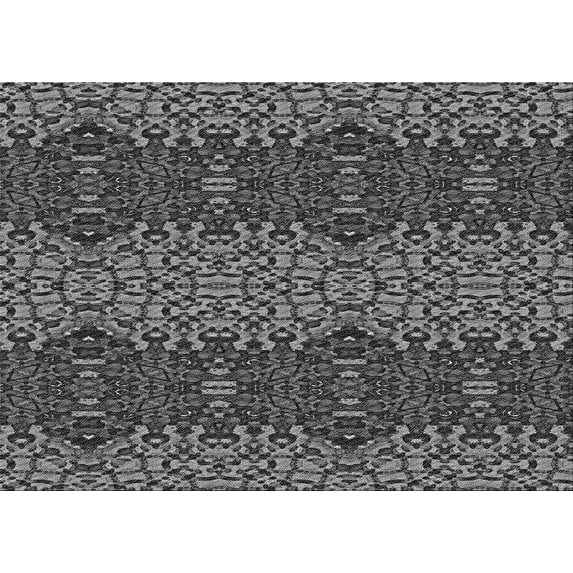 Ahgly Company Indoor Rectangle Patterned Gunmetal Gray Area Rugs, 3' x 5'