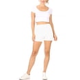 thumbnail image 4 of MOA Collection Women's Casual Soft Stretch Elastic Waist Workout Short Pant, 4 of 5