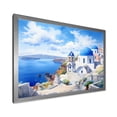 thumbnail image 2 of Designart "Serenity in Santorini Coastal Village II" Landscapes Framed Wall Art Decor - Country White Greece Entryway Framed Wall Art, 2 of 6