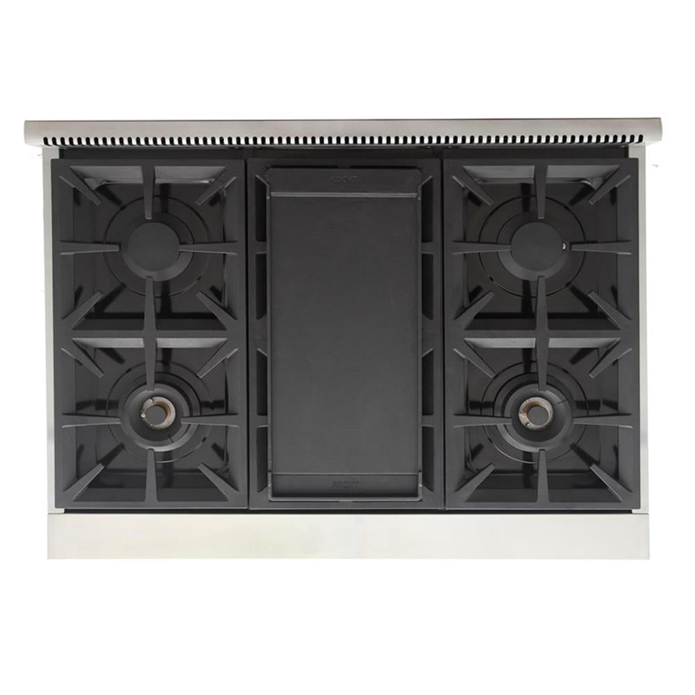 Pemberly Row 36" Propane Gas Range Top - Stainless Steel w/ Classic Silver Knobs