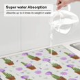 thumbnail image 3 of Dish Drying Mat, Cactus blooming purple Highly Absorbent Drying Matt Kitchen Counter, Dish Mat Drying Pad Dishes Drainer Mats for Kitchen Counter or Sink, 16 x 18 inch, 3 of 6