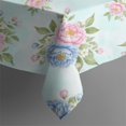 thumbnail image 5 of Pioneer Flower Floral Print Pattern Square Tablecloth, Waterproof Wipeable Spillproof Washable Table Cover for Home Kitchen Party Decor, 52"x52", 5 of 6