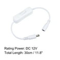 thumbnail image 2 of Uxcell DC 12V Inline Rocker Switch w 5.5x2.1mm DC Jack Male to Female Power Cable White 5pcs, 2 of 5