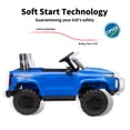 thumbnail image 3 of Hikiddo 4WD 2-Seater Electric Car for Kids, 24V 10Ah Ride on Toys Truck for Big Kids w/ Remote, 4x200W Motor - Blue, 3 of 9