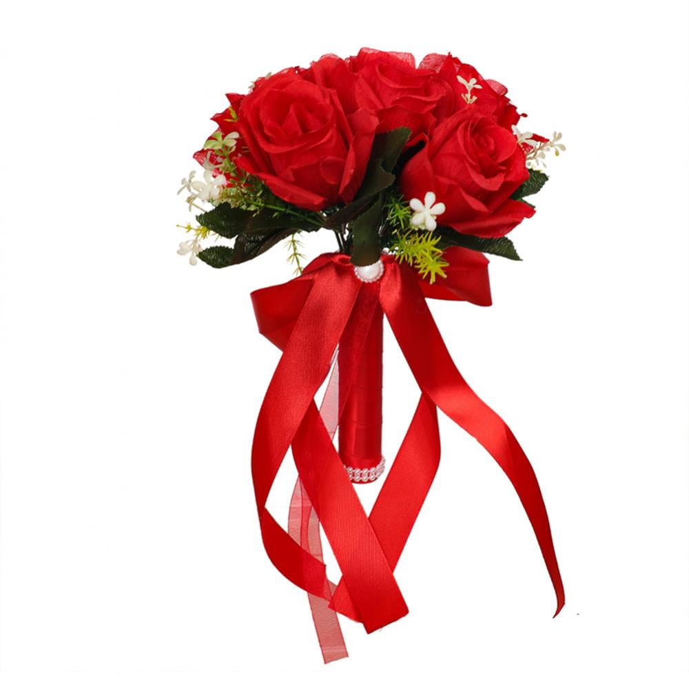 TEHAUX 3pcs Flower Ribbon for Bouquet Wedding Packaging Ribbon