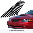 thumbnail image 3 of APS Compatible with Ford Mustang 1999-2004 for Models with OEM Honeycomb Grille Main Upper Stainless Steel Black Billet Grille Grill Insert F86009H, 3 of 7