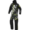 FXR Black Charcoal Camo Hi Vis CX F.A.S.T. Insulated Monosuit HydrX Pro Thermal - Small 222803-1006-07