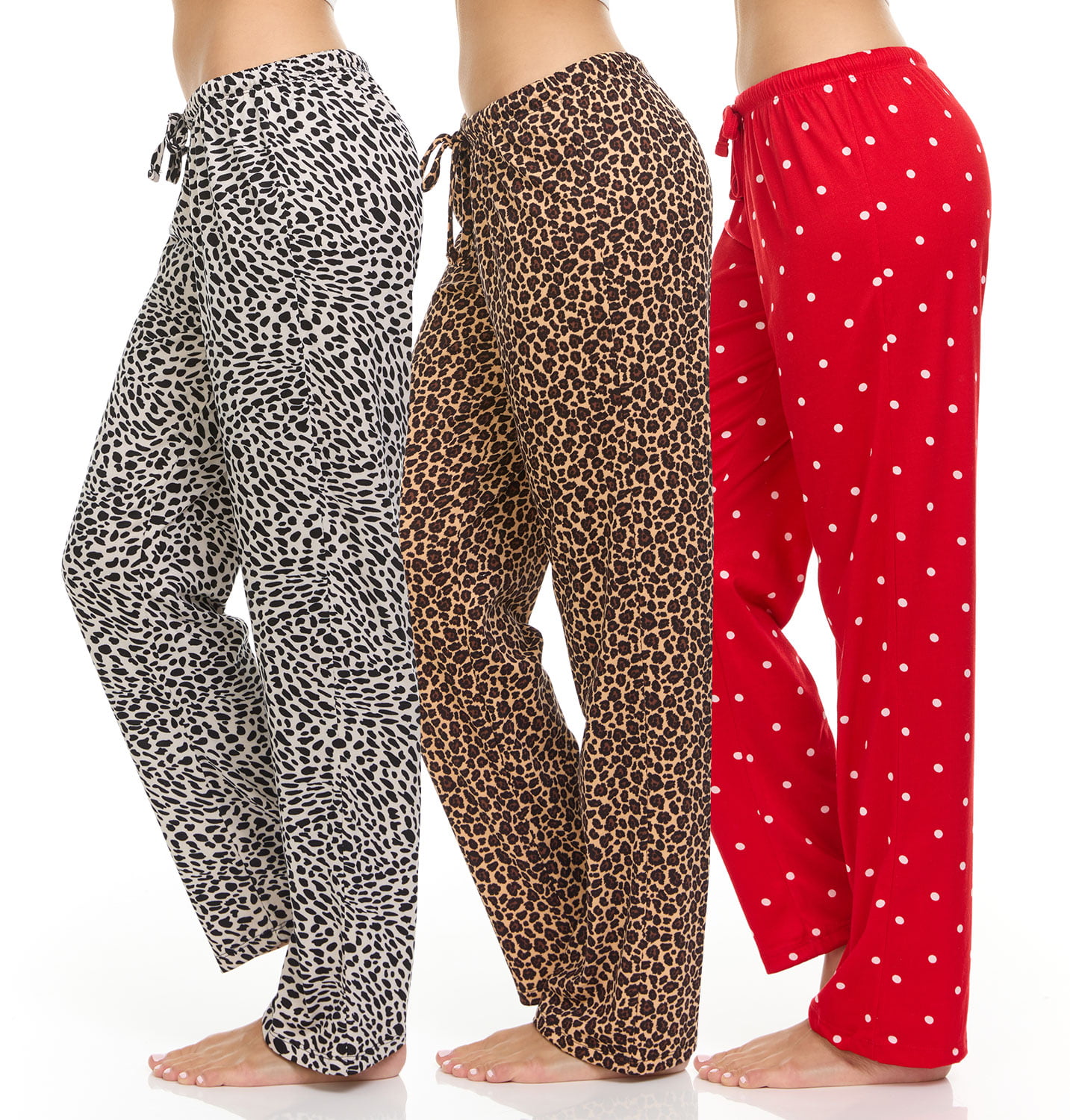 Pack of 3 Comfortable Long Pajama Pants For Women Women’s Printed Lounge Pants 