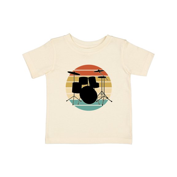 Inktastic Drum Set Retro Drummer Sunset Boys or Girls Baby T-Shirt