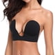 thumbnail image 1 of Strapless Sticky Push-up Plunge Bra - Plus Size Backless Adhesive Bra A-DD Cup (Negro, A) oso de fresa vestir, 1 of 5