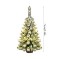 thumbnail image 3 of Virelaxpo Flocked Christmas Tree with Built-in 5M LED Lights Snowy Desktop Decoration for Home Holiday, 3 of 6