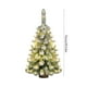 thumbnail image 3 of Adornos navideños, adornos navideños, regalos navideños Árbol de Navidad con luces flocadas Escena de nieve para el hogar Escena de escritorio Diseño Decoración Decoración Plásticos flocados árboles, 3 of 6
