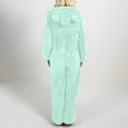 thumbnail image 4 of 2024 One Piece Fleece Hoodies Jumpsuit Pajamas for Womens Plus Size Winter Warm Sherpa Romper Overall Sleepwear Playsuit Zip-Up Loungewear,S-5XL, 4 of 6