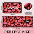 thumbnail image 2 of Valentines Day Kitchen Rugs Set of 2,Love Heart Welcome Decorative Non-Slip Rugs Holiday Wedding Party Profile Floor Mat for Home Kitchen 17"x47"+17"x30", 2 of 6