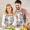 thumbnail image 5 of Pioneer Flower Floral Print Pattern Apron-Garden Aprons for Women with Pockets-Cotton Linen Waterproof Kitchen Cooking Gardening Aprons Adjustable for Kitchen,Cooking,BBQ and Salon 33x27 Inch, 5 of 7