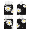 thumbnail image 2 of Kdxio Daisies Flowers Print Tissue Box Cover,Square Decorative PU Leather Facial Paper Case Organizer Holder Dispenser for Bathroom,Night Stands,Desk,Car 5.2''X5.2''X5.2'', 2 of 8