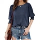thumbnail image 1 of Blusa Informal con Cuello Redondo y Mangas para Mujer, Ligera, Azul Oscuro, XXL, 1 of 7