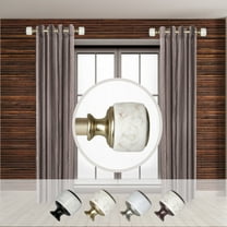 Domovina Andres 1-inch Side Curtain Rod 12-20 Inches (Set of 2)-Color:Light Gold