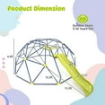 thumbnail image 3 of Gymax 13.3 FT Climbing Dome Geometric Dome Climber w/ Extended Wavy Slide, 3 of 10