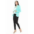 thumbnail image 5 of Women's Elegant Solid Stretch Open Front Long Sleeve Blazer Jacket, 5 of 5