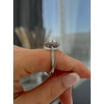 thumbnail image 3 of ESTE ORIGIN 1.50Ct Round Cut Moissanite Halo Engagement Ring – Vintage Pavé Band in 18K Rose Gold for Women, 3 of 8