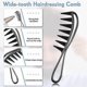 thumbnail image 3 of 2 pcs wide tooth combs salon large afro combs curling comb wide tooth comb, hair styling comb., 3 of 5