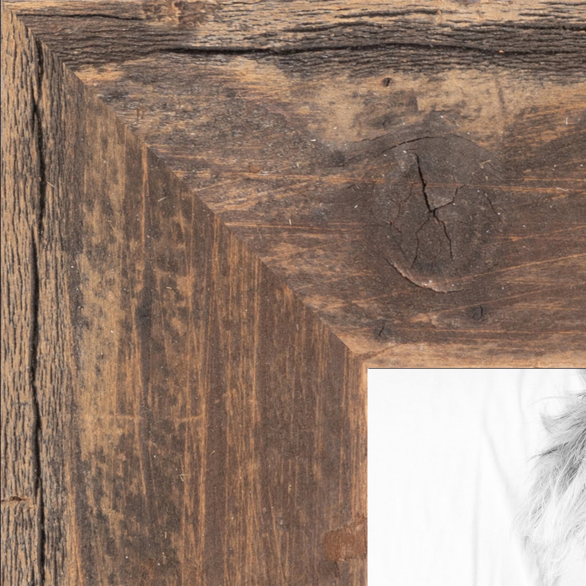 ArtToFrames 11x14 Inch Real Reclaimed Light Brown Barnwood Picture