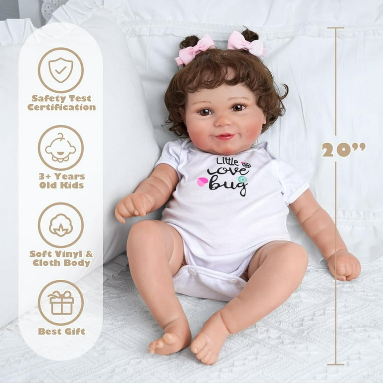 RSG Lifelike Reborn Baby Dolls Girl - 20 Inch Real Life Realistic-Newborn Baby  Dolls with Accessories Gift Set for Kids 