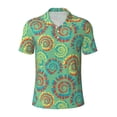 thumbnail image 2 of Daiia Colourful Tie Dye Pattern Men’s Polo Shirts,Solid Deck Shirt,Classic Fit, Breathable Cotton Polo for Casual and Sport Wear-Medium, 2 of 7