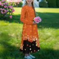 thumbnail image 2 of DISNIMO Thanksgiving Maple Leaf Kids Long Sleeve Dresses For Girls Holiday Dresses Size 5-6 Dress with Long Sleeves and Pockets for Kids Long Sleeve Mini Dress Casual Twirl dresses, 2 of 7